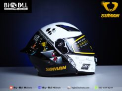SOMAN SMF2 SHINNING BLACK WHITE RACING