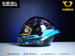 Alternative view of SOMAN SM F2 SHINNING BLACK BLUE PINK LILLY